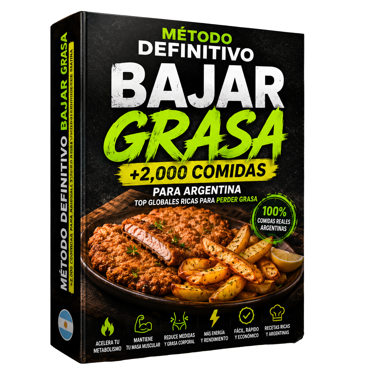BAJAR GRASA CON +2.000 COMIDAS ARGENTINAS SALUDABLES + 5 BONUS DE REGALO